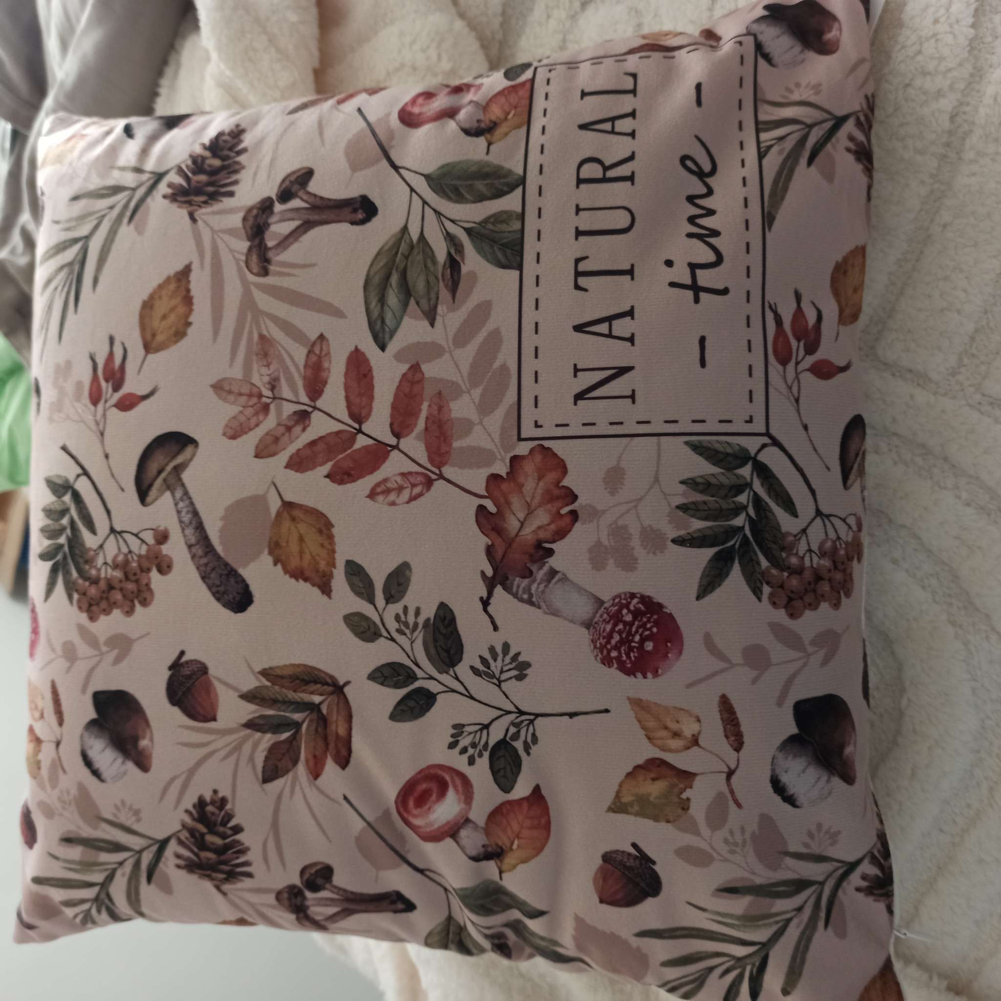 Фотография покупателя товара Подушка декоративная «Этель» Natural time, 40×40 см, велюр - Фото 1