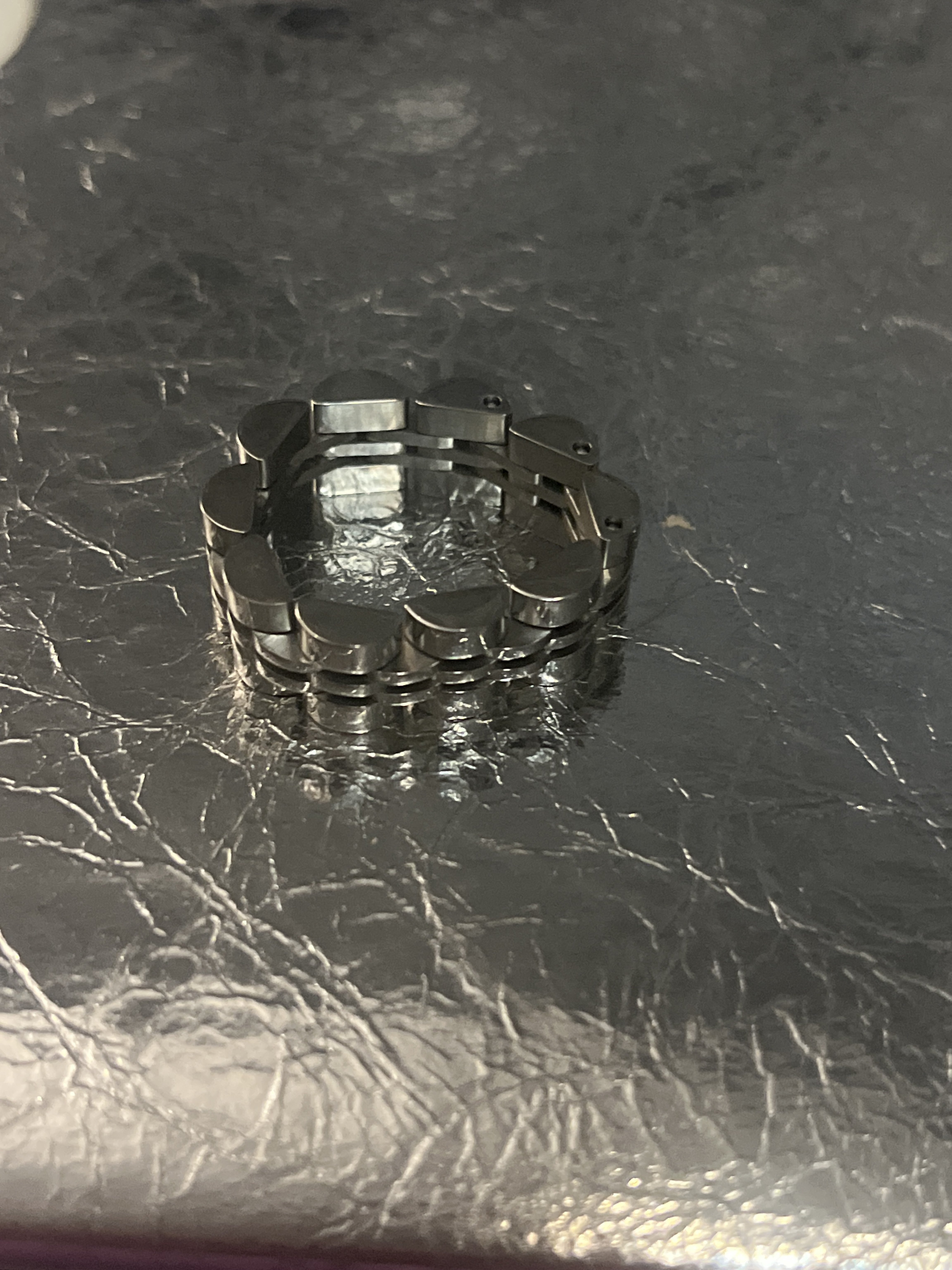 Фотография покупателя товара Кольцо «Стальное» механизм, цвет золото-серебряный, 21 размер - Фото 1