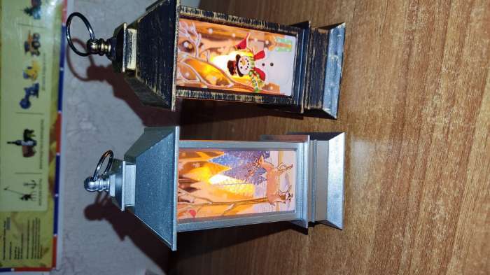 Фотография покупателя товара Светодиодная фигура «Фонарь с Дедом Морозом» 5.5 × 13 × 5.5 см, пластик, батарейки AG13х3, свечение тёплое белое - Фото 13