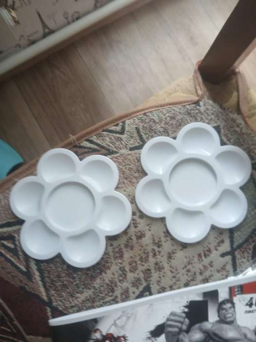 Фотография покупателя товара Палитра «Цветочек», белая - Фото 1