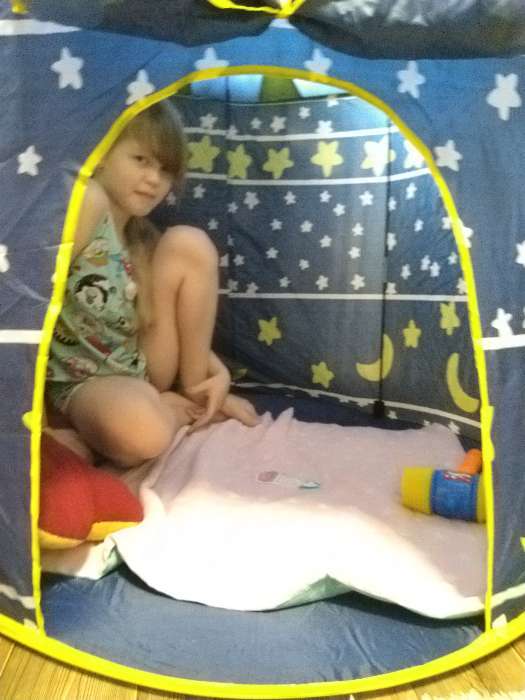 Фотография покупателя товара Палатка детская игровая «Шатёр», розового цвета - Фото 10