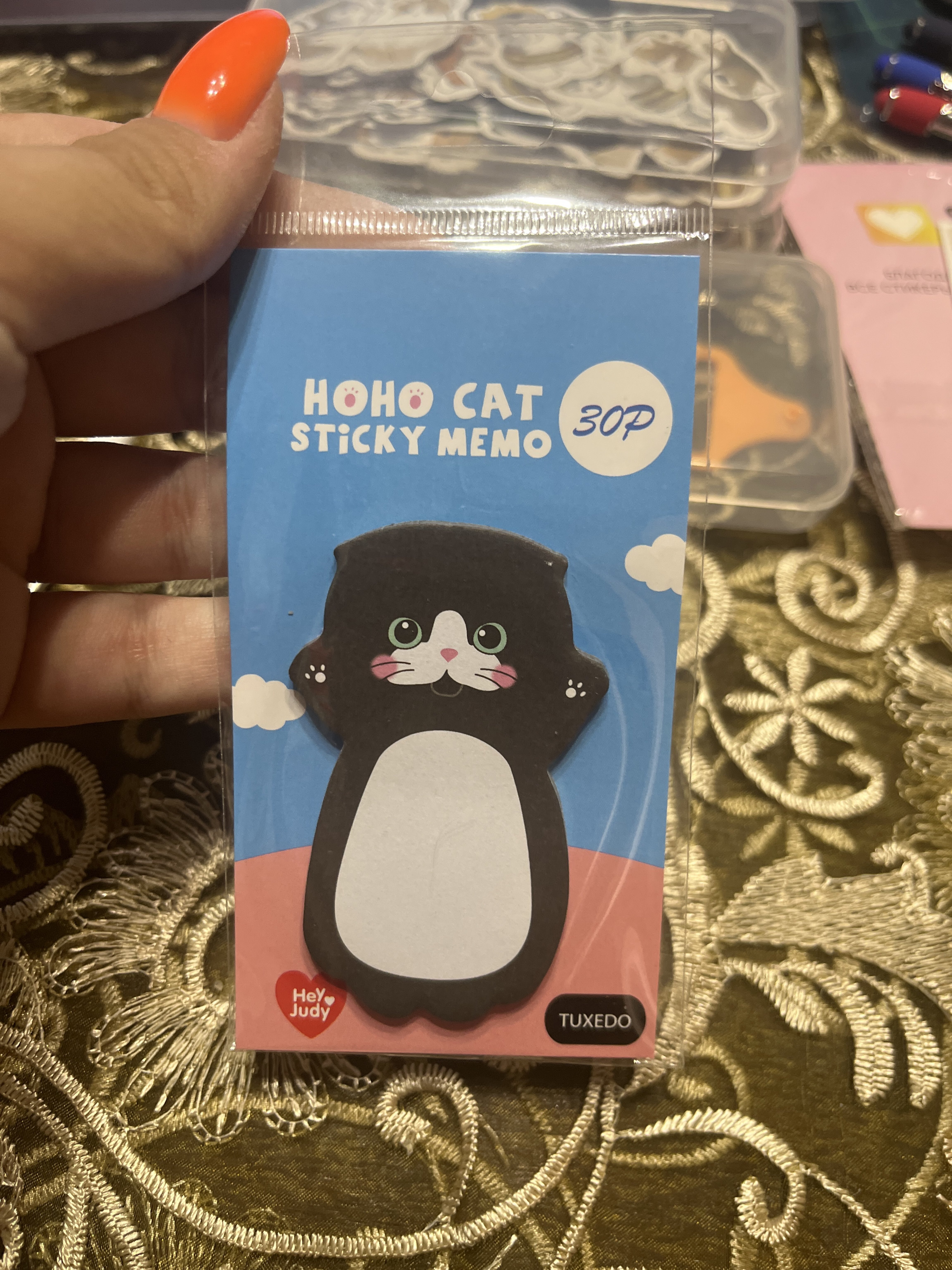 Фотография покупателя товара Блок для записей 35×70 мм, «черно - белый котик», 30 листов - Фото 1