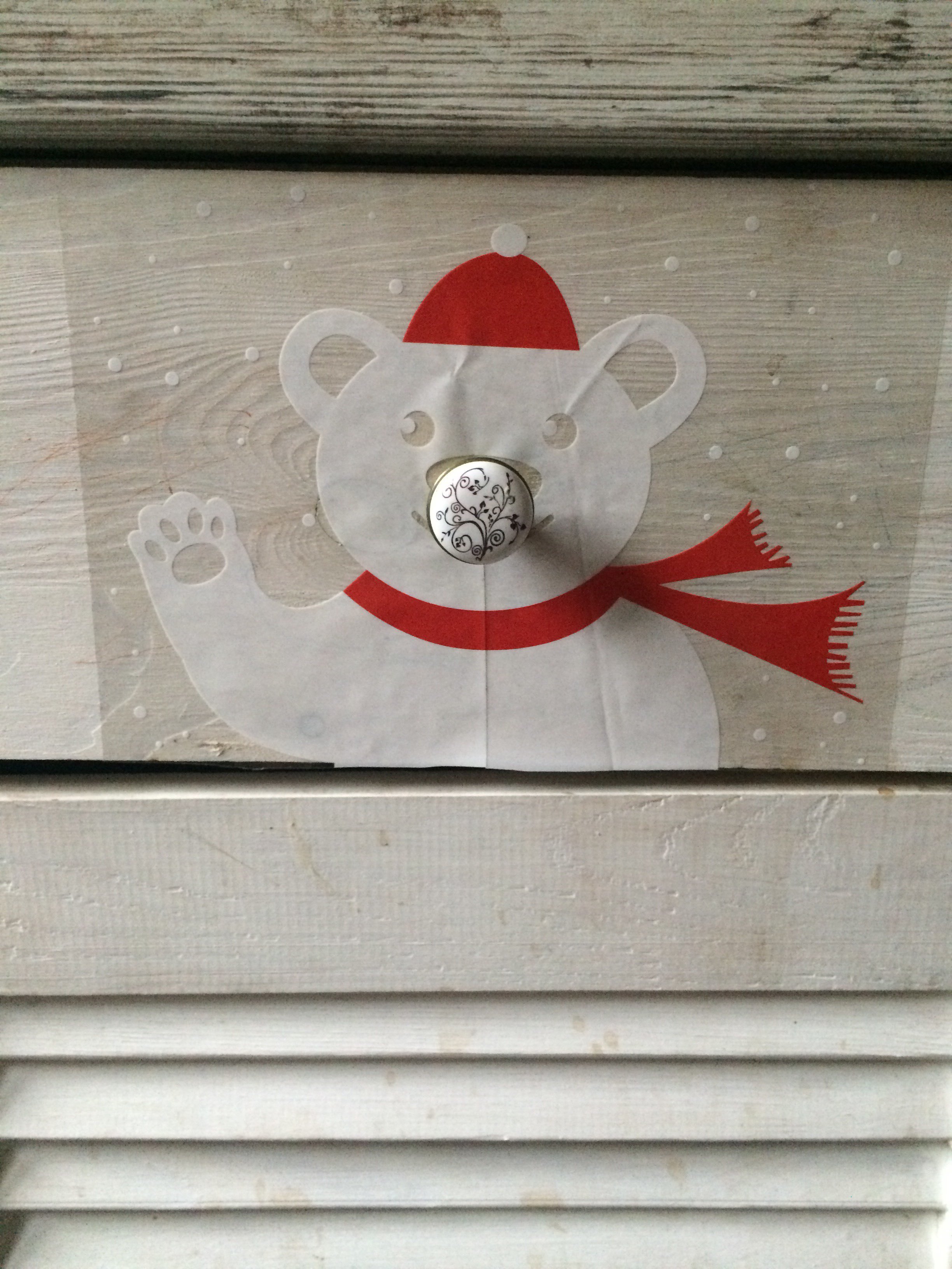 Фотография покупателя товара Набор наклеек новогодних "Новогодний" зверята в красном шарфике, 34,3 х 35,6 см - Фото 6