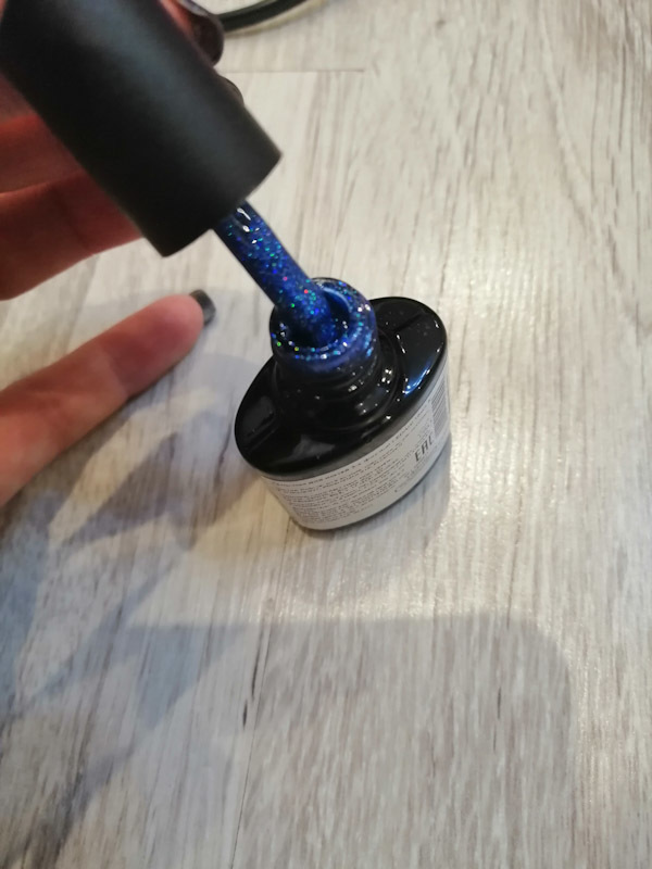 Фотография покупателя товара Гель-лак для ногтей, 5284-441, трёхфазный, LED/UV, 10мл, цвет 5284-441 небесно-синий блёстки - Фото 5