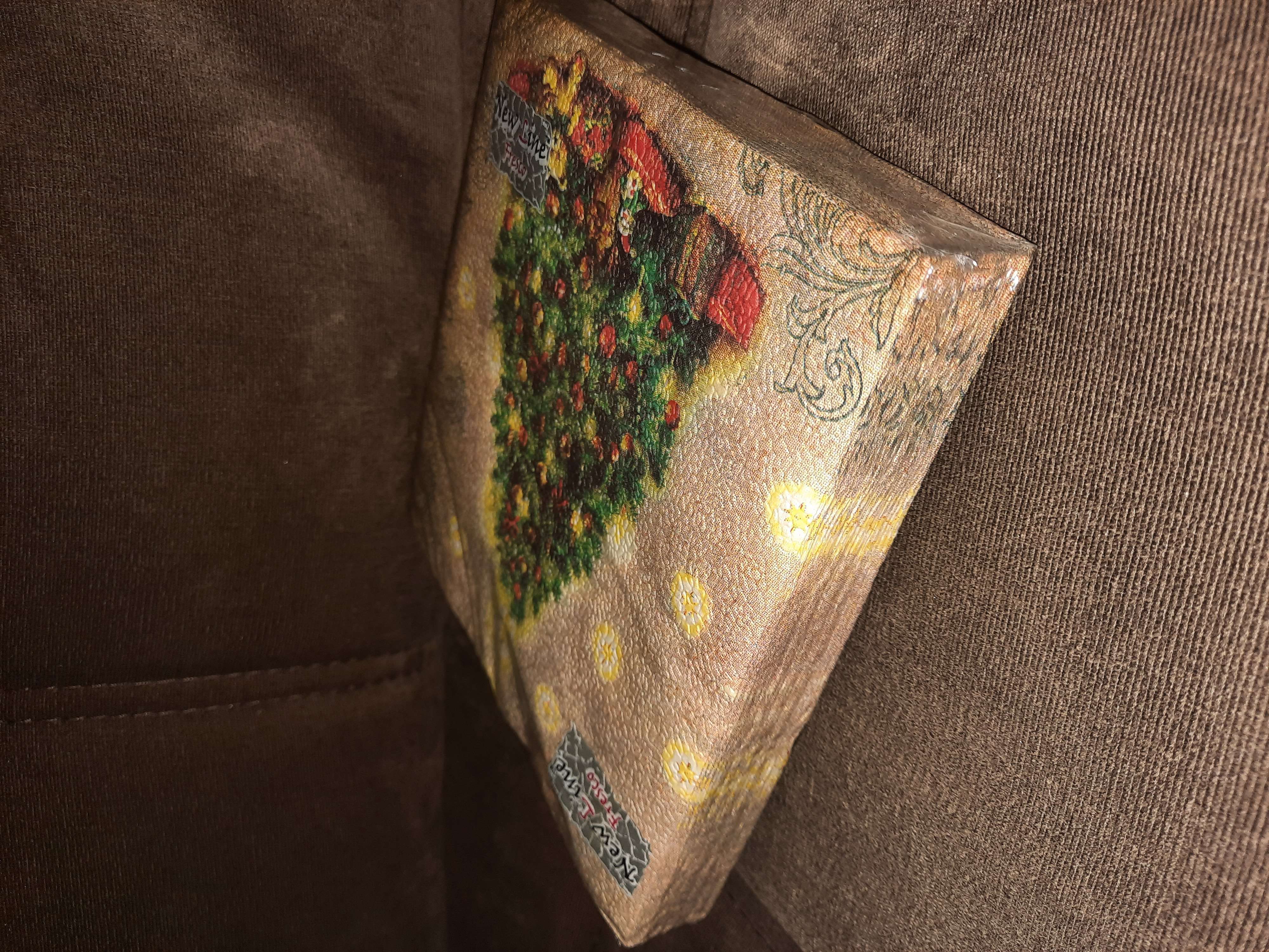 Фотография покупателя товара Салфетки бумажные Fresco, 33х33 см, 2 слоя, 20 шт, с рисунком "Новогодняя ель" - Фото 4