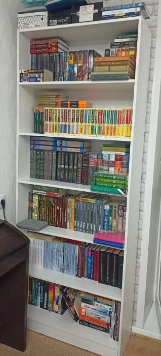 Фотография покупателя товара Стеллаж Home Smart, вертикальный, 6 секций, размер 80×28×202 см, белый - Фото 1