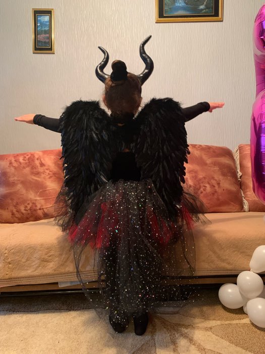 Фотография покупателя товара Крылья ангела, 60 × 57 см, цвет чёрный - Фото 3