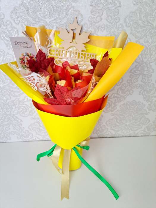 Фотография покупателя товара Пленка матовая для цветов и букетов, фиолетовый, красный, 0.58×10 м - Фото 1