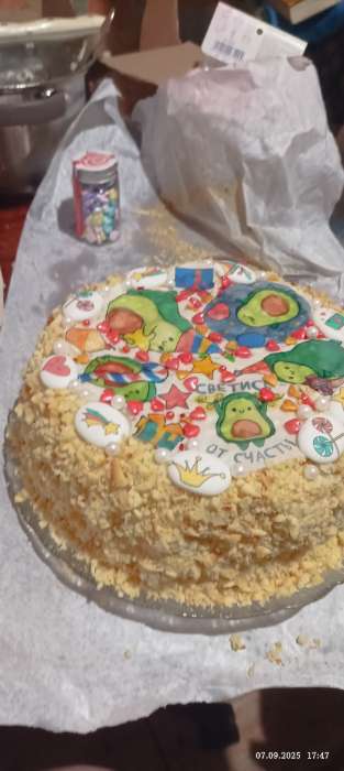 Фотография покупателя товара Сахарные медальоны «День рождения», для украшения десертов, 20 г, МИКС - Фото 2