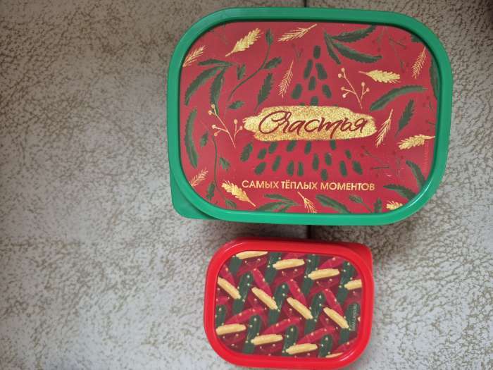 Фотография покупателя товара Ланч - бокс новогодний «Мандарины», 150 мл - Фото 1