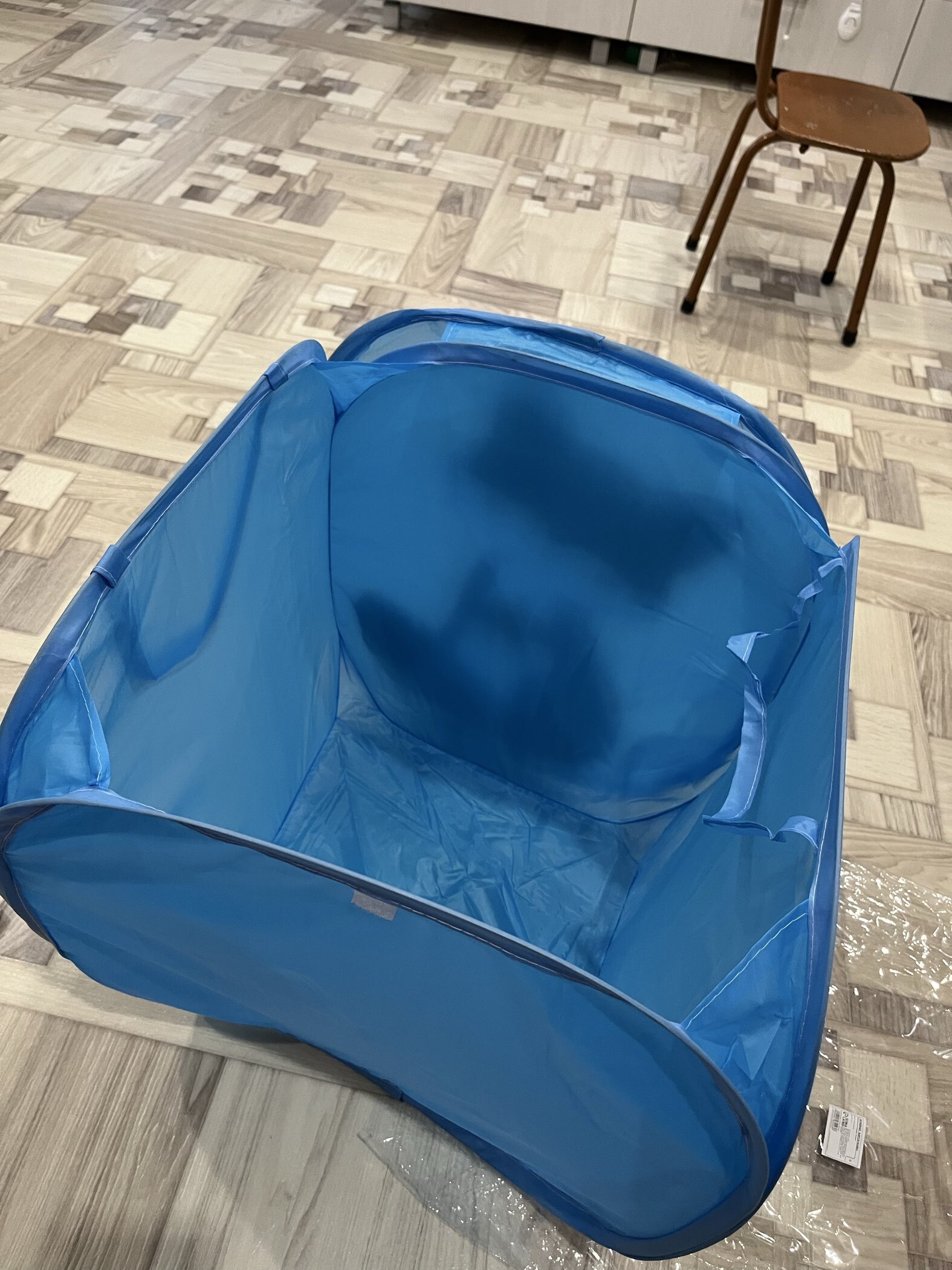 Фотография покупателя товара Корзина для хранения игрушек «Енотик» с крышкой, 45 х 45 х 43 см, синяя - Фото 1