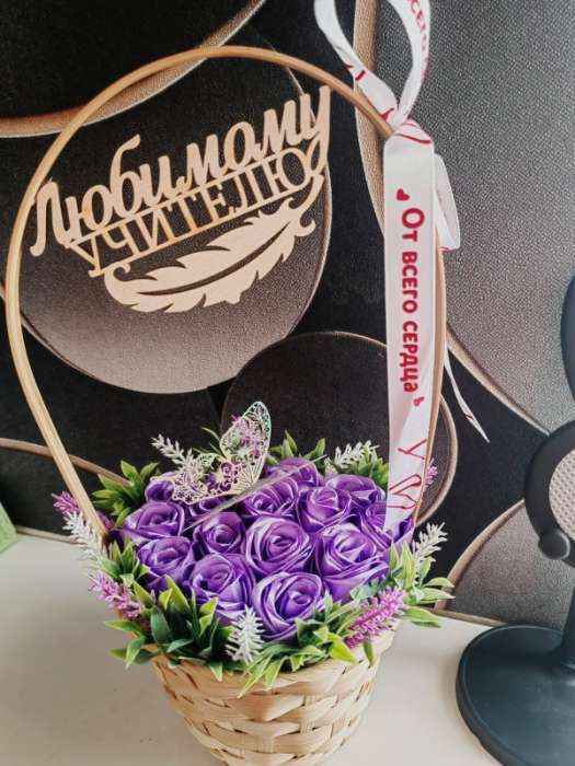 Фотография покупателя товара Корзина плетёная для хранения, бамбуковая, круглая, светлая, набор 3 шт. - Фото 1