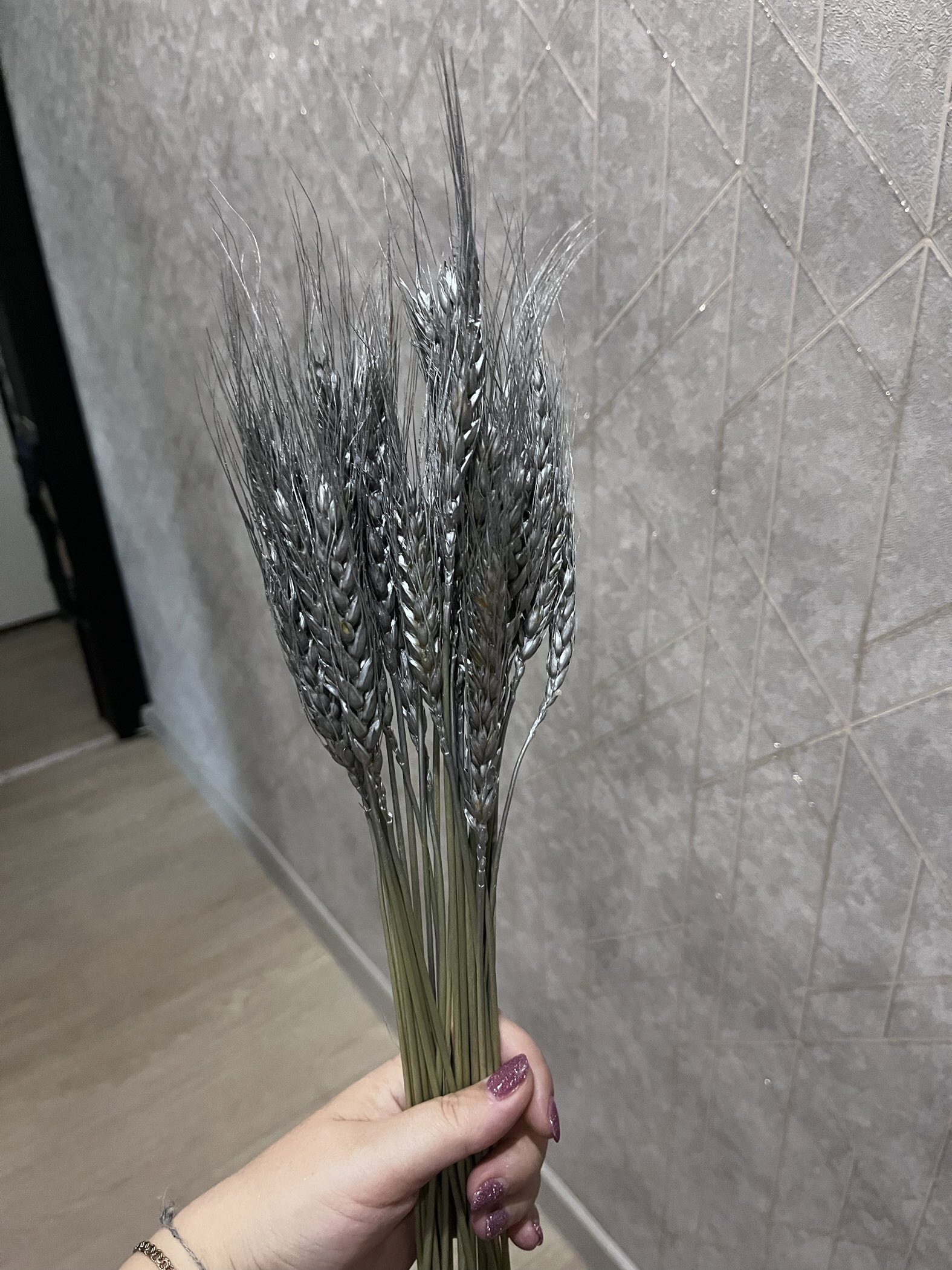 Фотография покупателя товара Сухой колос пшеницы, набор 50 шт., белый - Фото 2