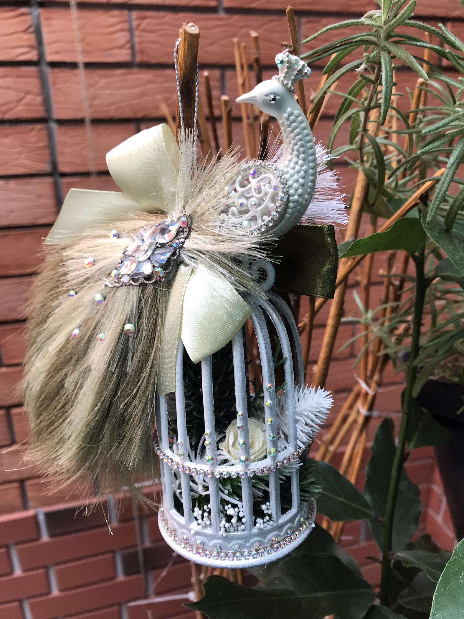 Фотография покупателя товара Ёлочная игрушка «Ангел блеск» 14×9 см, золото - Фото 2