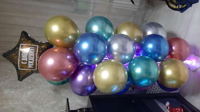 Фотография покупателя товара Стойка для воздушных шаров с подставкой под воду/песок, световая, на 19 шаров, высота 125 см, уценка - Фото 4