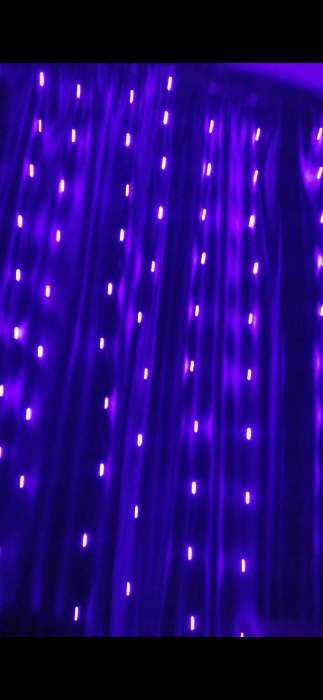 Фотография покупателя товара Гирлянда «Занавес» 2.8 × 3 м роса на крючках, с пультом, IP20, серебристая нить, 300 LED, свечение фиолетовое, 8 режимов, USB - Фото 16