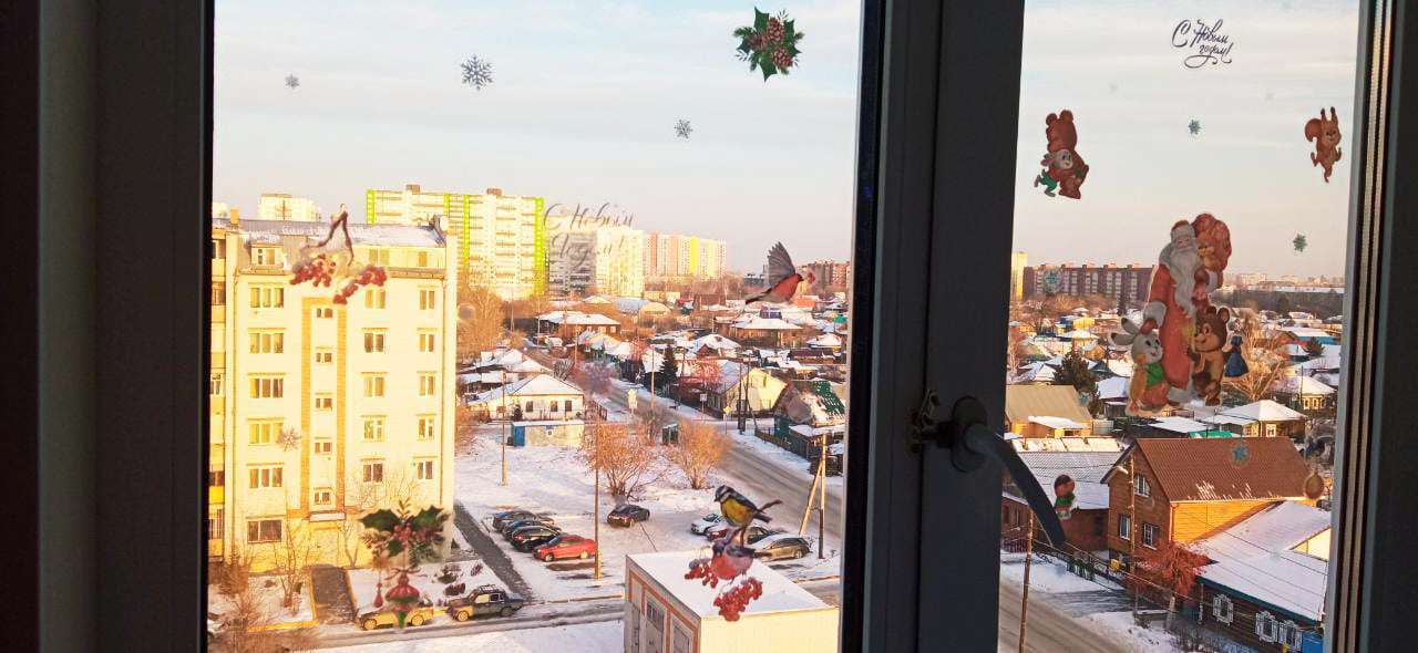 Фотография покупателя товара Интерьерная наклейка со светящимся слоем «Дед Мороз», 21 × 29.7 см