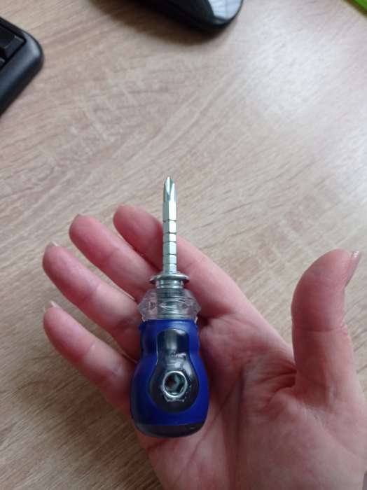 Фотография покупателя товара Отвертка комбинированная ТУНДРА, 3 в 1, двухкомпонентная рукоятка, PH2/SL6, 40-60 мм - Фото 1