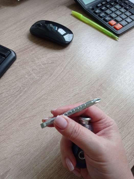 Фотография покупателя товара Отвертка комбинированная ТУНДРА, 3 в 1, двухкомпонентная рукоятка, PH2/SL6, 40-60 мм - Фото 2