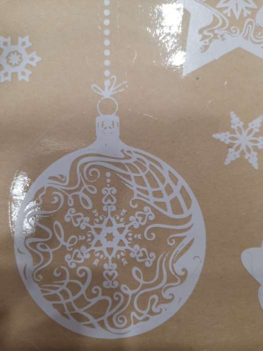 Фотография покупателя товара Наклейка для окон «Зимняя ёлочка» , многоразовая, 33 × 50 см - Фото 7