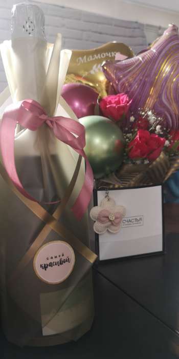 Фотография покупателя товара Коробка подарочная для цветов с PVC крышкой, упаковка, «Счастья в каждом мгновении», 12 х 12 х 12 см - Фото 3