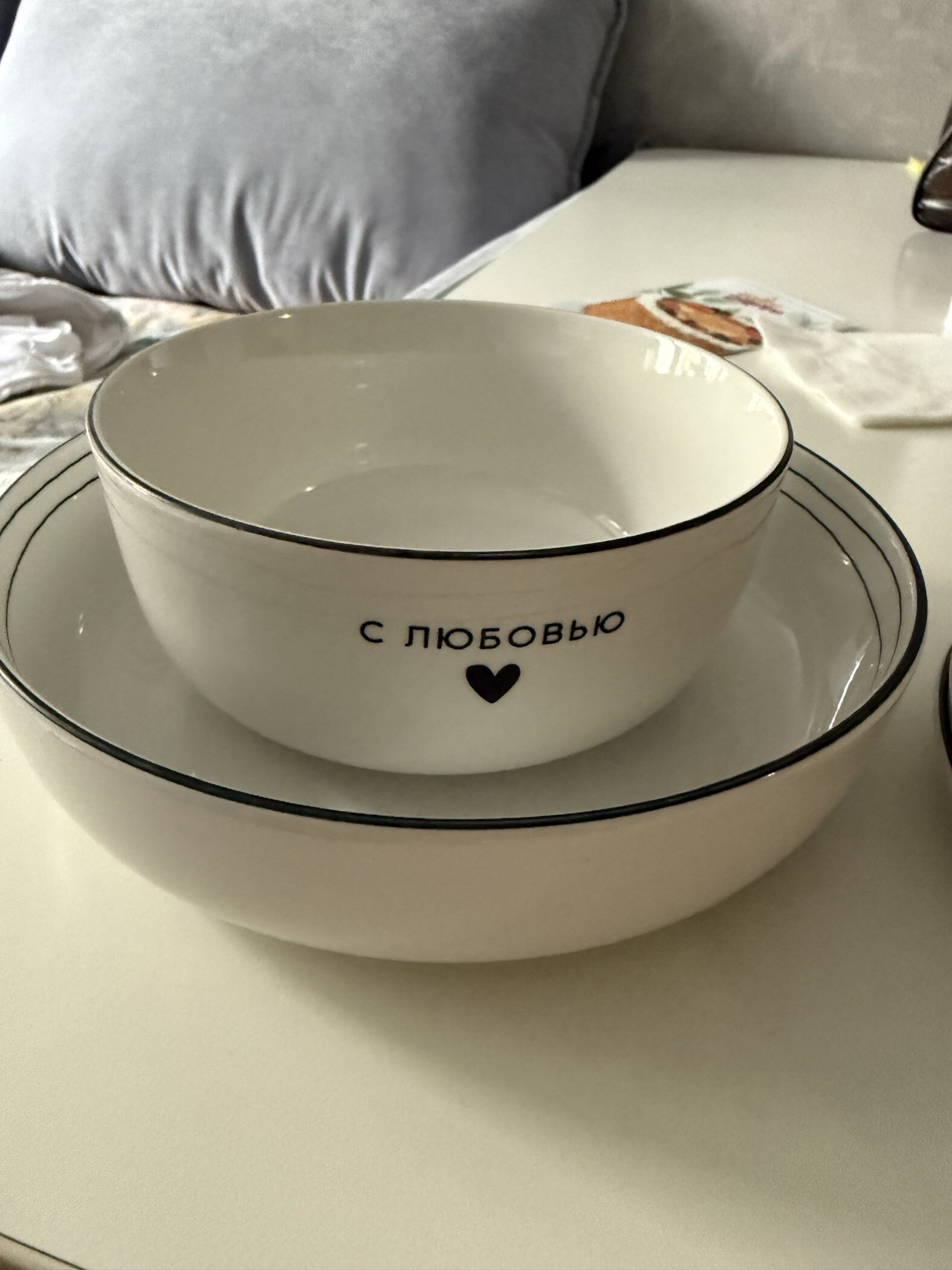 Фотография покупателя товара Тарелка суповая керамическая «Любовь в деталях», 14.5×6.4 см, ручная работа - Фото 1