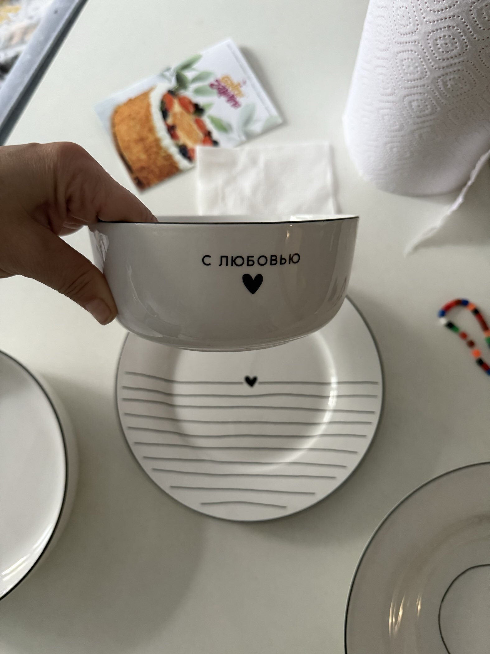 Фотография покупателя товара Тарелка суповая керамическая «Любовь в деталях», 14.5×6.4 см, ручная работа - Фото 2