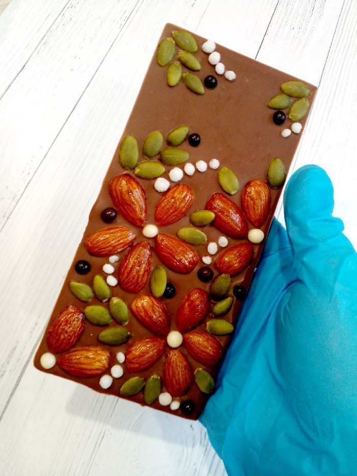 Фотография покупателя товара Форма для шоколада и конфет пластиковая «Шоколад традиционный», 7×15×1 см, цвет прозрачный