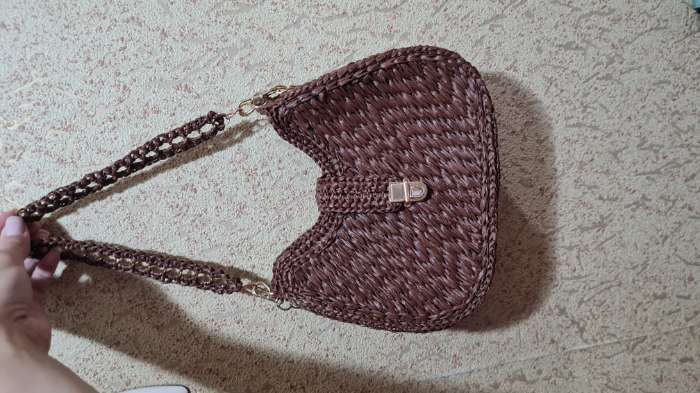 Фотография покупателя товара Канва-основа для вышивания сумки, пластиковая, 52×29 см, цвет белый - Фото 3