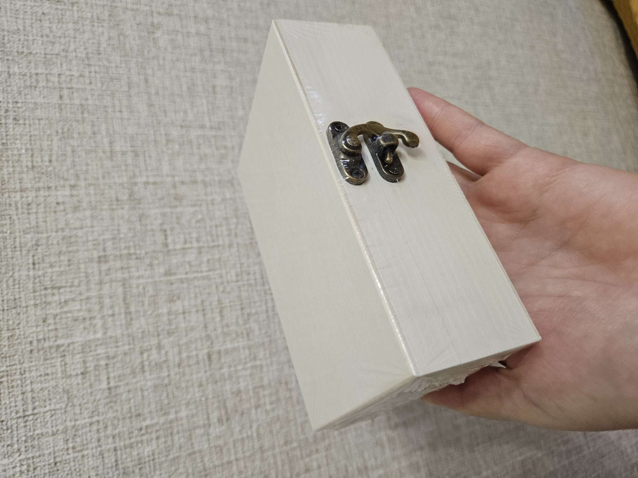 Фотография покупателя товара Шкатулка для росписи дерево «Прямоугольная», замок крючок, 15×10×5 см - Фото 1