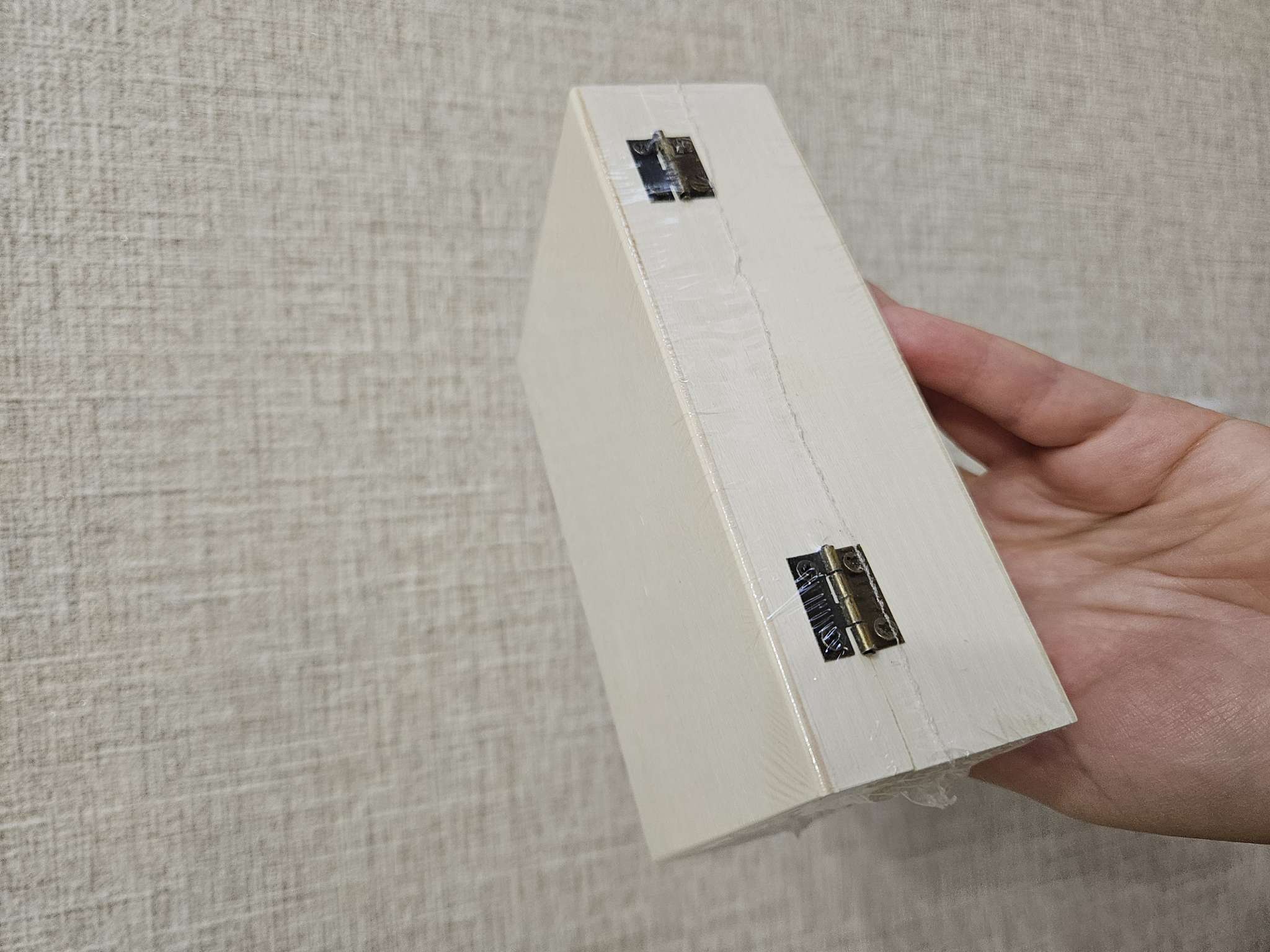 Фотография покупателя товара Шкатулка для росписи дерево «Прямоугольная», замок крючок, 15×10×5 см - Фото 3