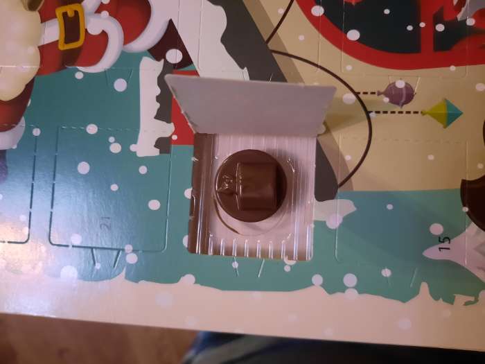 Фотография покупателя товара Адвент календарь с мини плитками из молочного шоколада "Счастливого Рождества", 50 г - Фото 2