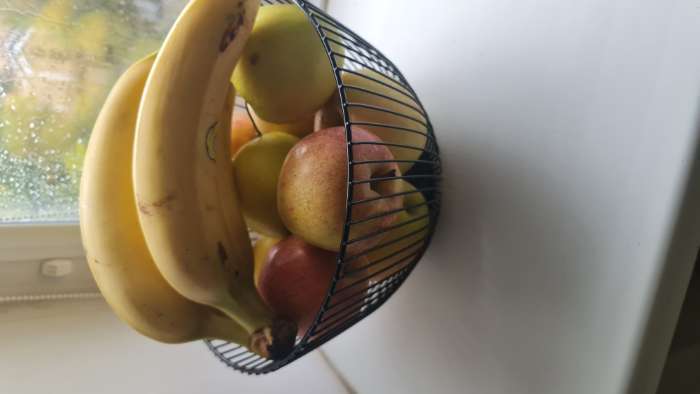 Фотография покупателя товара Фруктовница Доляна, 24.5×24.5×14 см, чёрная - Фото 1