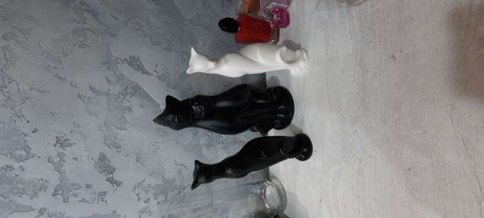 Фотография покупателя товара Фигура "Кошка Грация" чёрная, 6х7х23см
