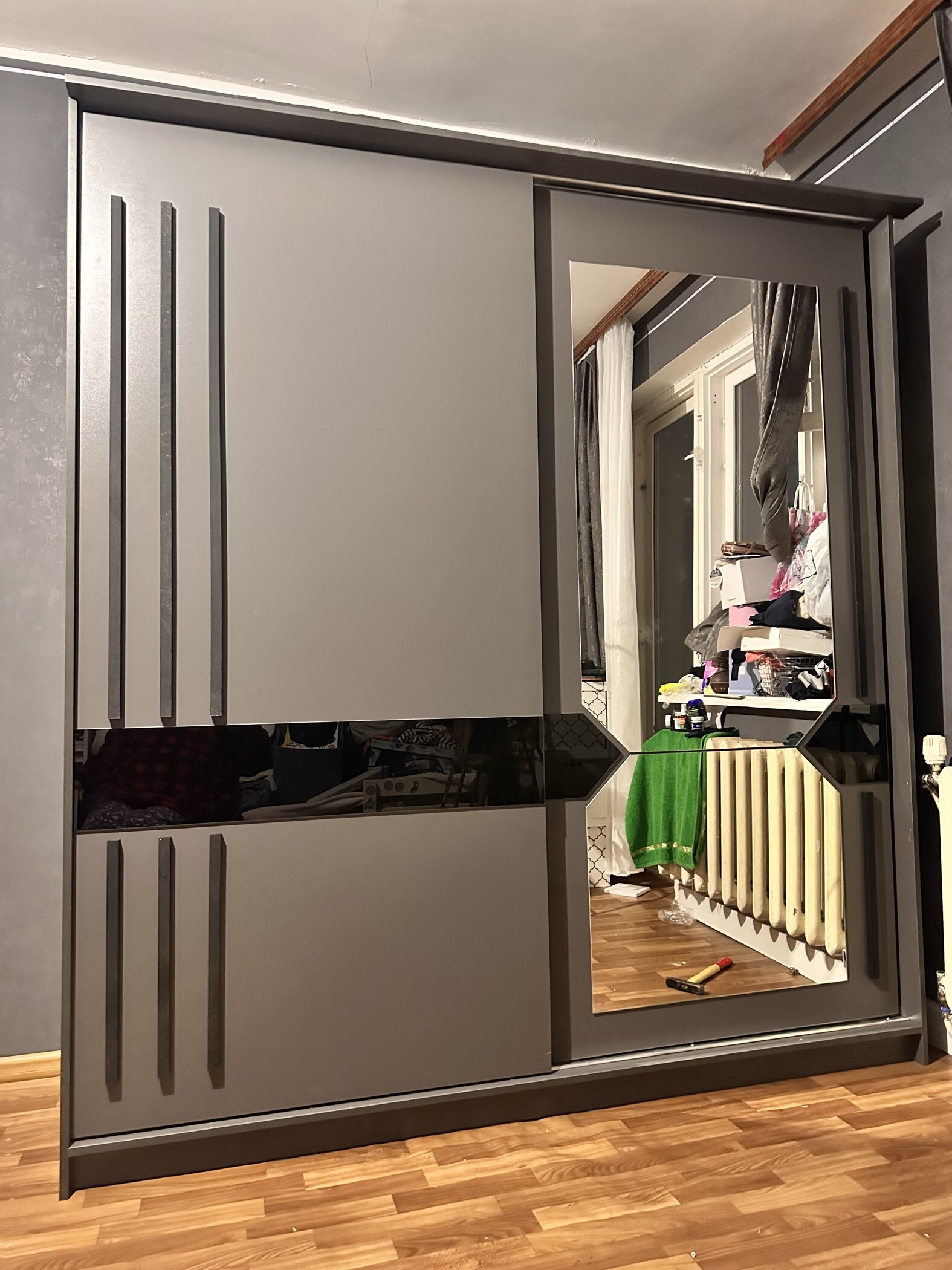 Фотография покупателя товара Шкаф – купе «Лайт» №25, 2001×600×2200 мм, цвет графит - Фото 1