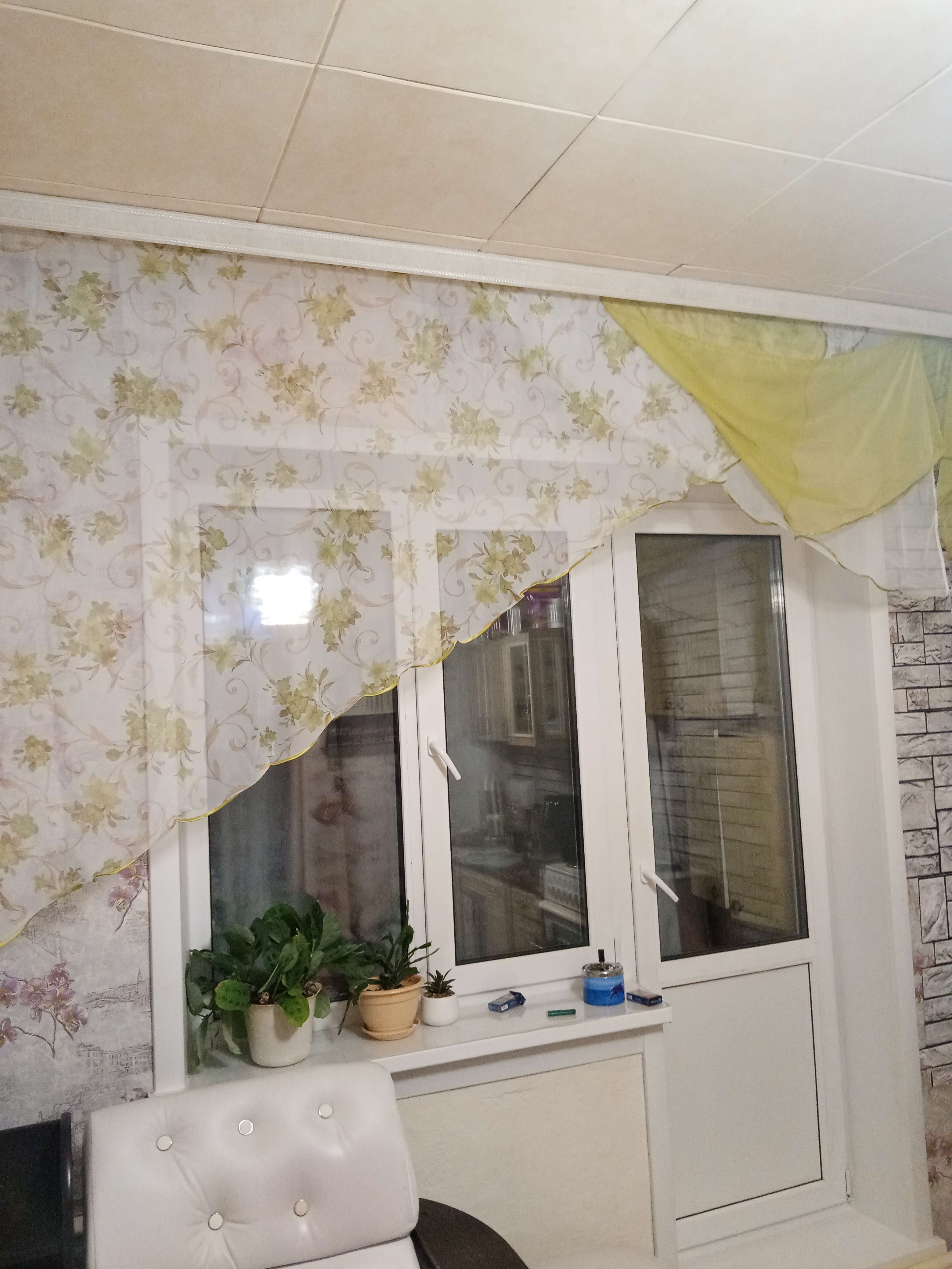 Фотография покупателя товара Комплект штор для кухни Witerra Иллюзия 300х150см, зеленый, левая, пэ100% - Фото 4