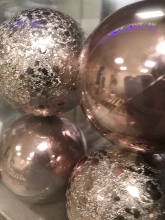 Фотография покупателя товара Ёлочные игрушки «Классика», шары новогодние, набор 4 шт., d=8 см, нежно - розовый - Фото 6