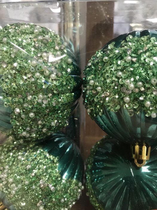 Фотография покупателя товара Набор шаров пластик d-8 см, 4 шт "Рокси" зелёный - Фото 3
