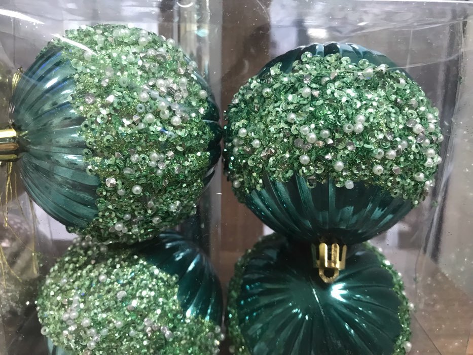 Фотография покупателя товара Набор шаров пластик d-8 см, 4 шт "Рокси" зелёный - Фото 2