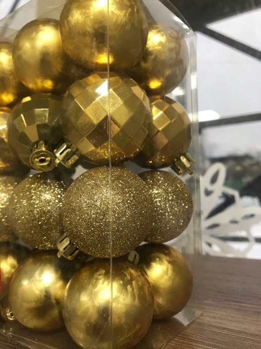 Фотография покупателя товара Ёлочные игрушки «Диско ассорти», шары новогодние, d=4 см, набор 24 шт., золото - Фото 2