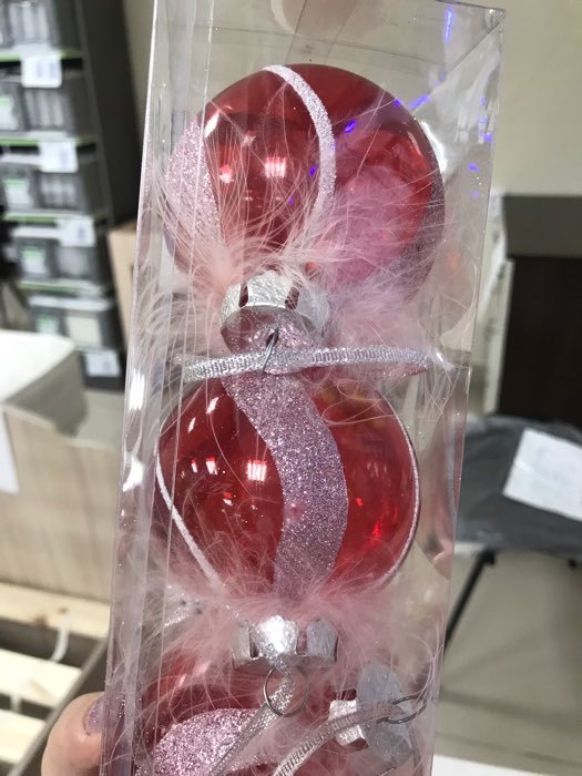 Фотография покупателя товара Ёлочные игрушки «Галатея снежинка», шары новогодние, d=8 см, 3 шт., серебристо-белый - Фото 8