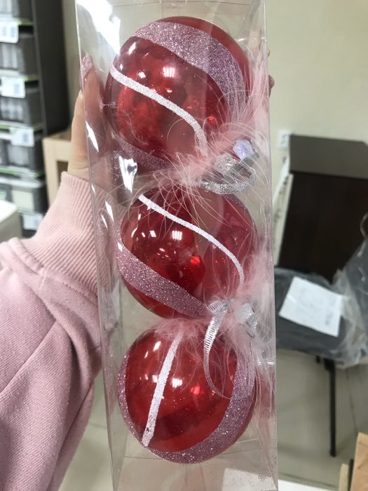 Фотография покупателя товара Ёлочные игрушки «Галатея снежинка», шары новогодние, d=8 см, 3 шт., серебристо-белый - Фото 9