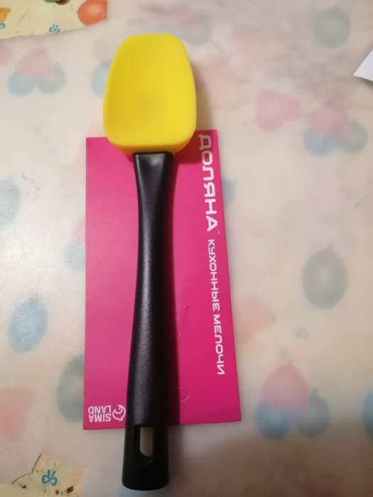 Фотография покупателя товара Лопатка Доляна «Контраст», 24.5 см, МИКС - Фото 1