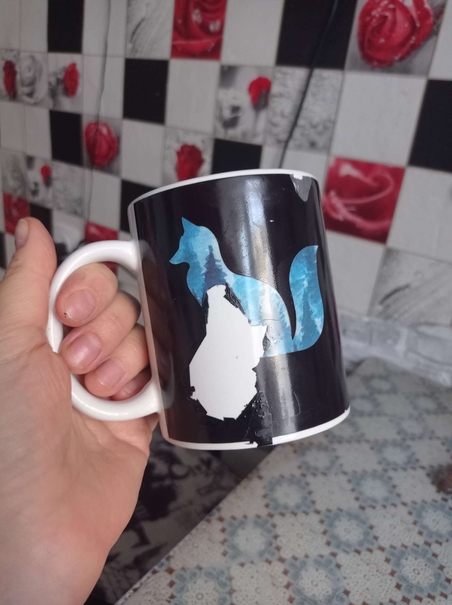 Фотография покупателя товара Кружка - хамелеон Доляна «Таинственная лиса», 350 мл, керамика, небольшие дефекты - Фото 4