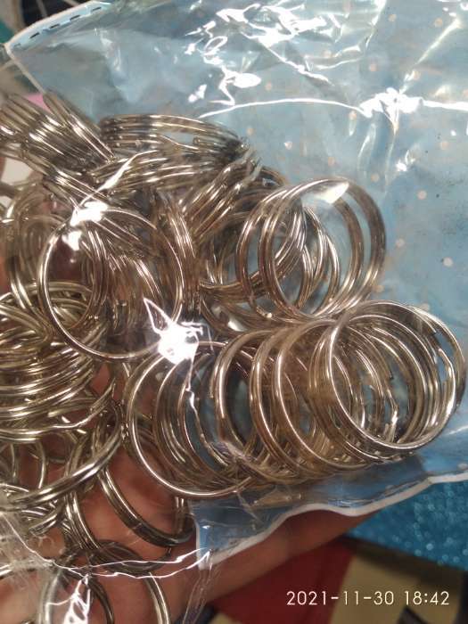 Фотография покупателя товара Основа для брелока кольцо металл серебро 2,5х2,5 см - Фото 6