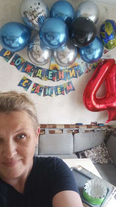 Фотография покупателя товара Воздушные шары латексные 12" «С днём рождения, сын», 25 шт., хром - Фото 10