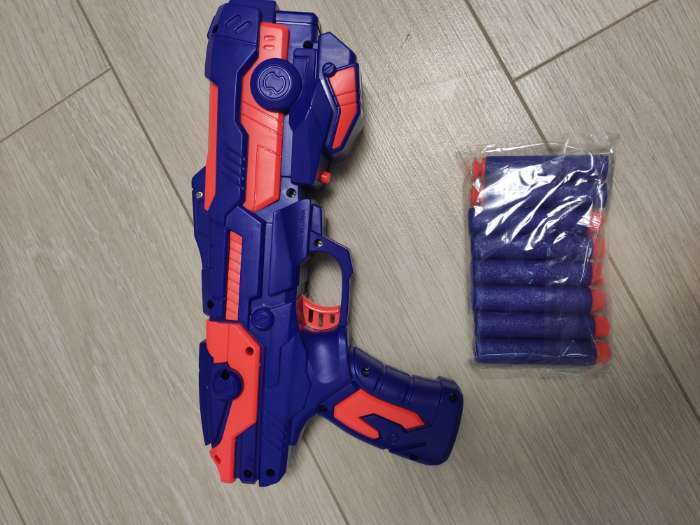 Фотография покупателя товара Пистолет «Звёздный мститель», стреляет мягкими пулями, МИКС - Фото 6