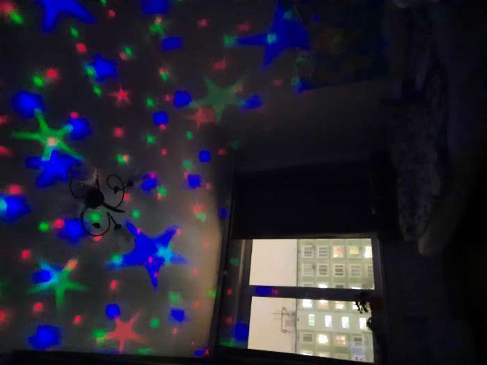 Фотография покупателя товара Ночник-проектор "Звёздное небо", вращение, (4ААА или USB)  фиолет. 12*10 см RISALUX - Фото 10
