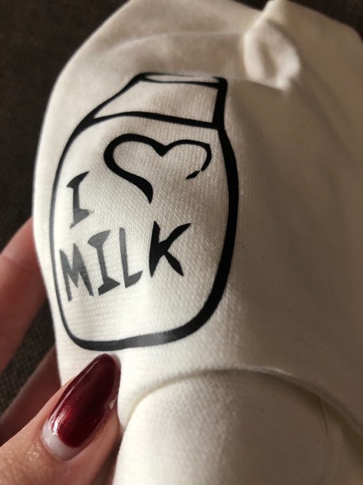 Фотография покупателя товара Шапочка «Кошка» с завязками I love Milk, цвет молочный, размер 42-46 - Фото 3