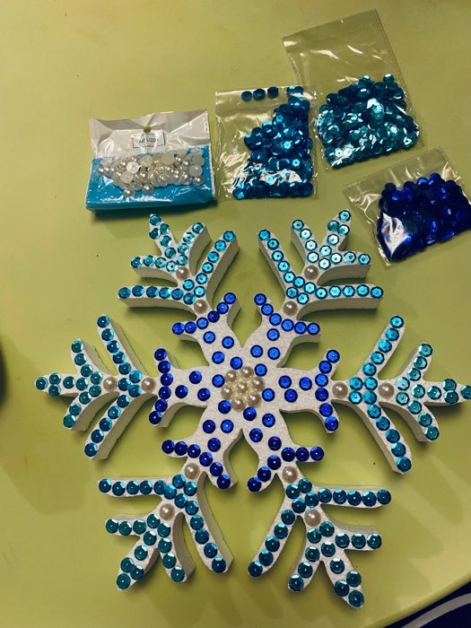 Фотография покупателя товара Пайетки для творчества «Классика», оттенки голубого, 8 мм, 30 г - Фото 2